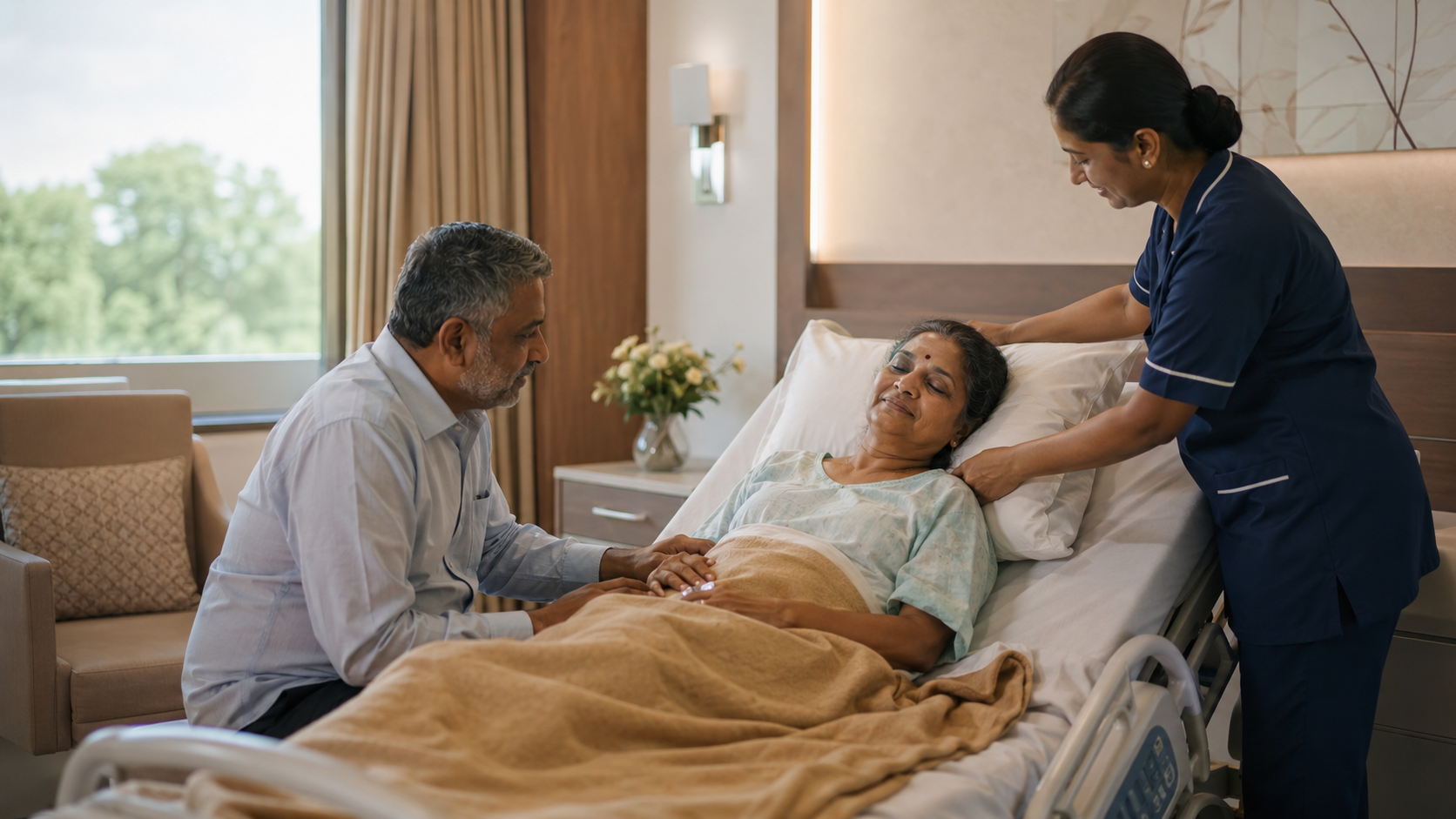 Palliative care team with patient support